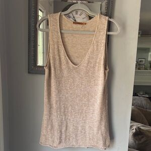 Elegant Beige Sleeveless Top